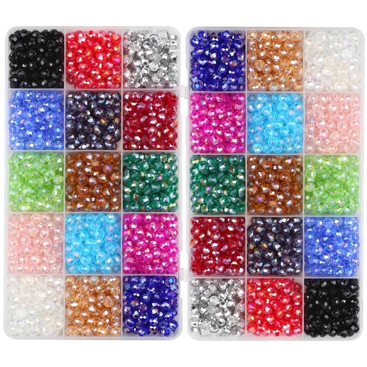 100pcs 4mm Flat Round Cut Ab Color Glass Crystal Beads For Diy