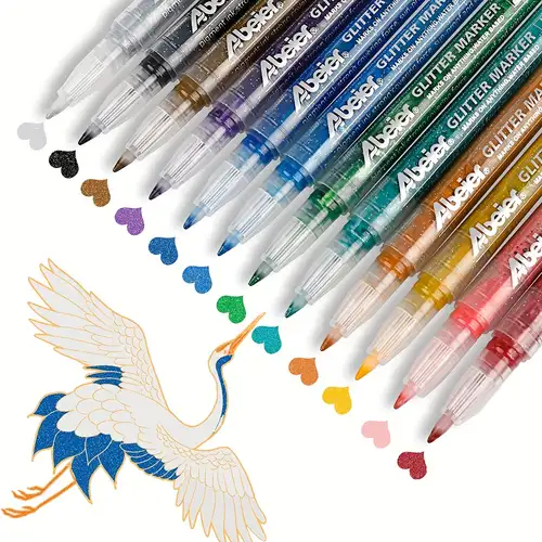 Glitter Metallic Paint Pens: Sparkle Water based Marker Pen - Temu
