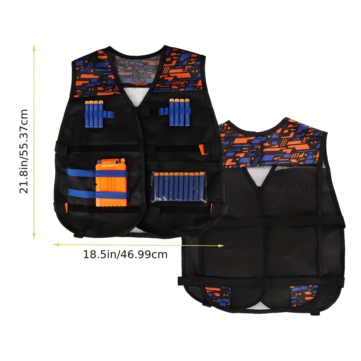 Nerf N-Strike Tactical Gilet, inclus: 2 chargeurs et