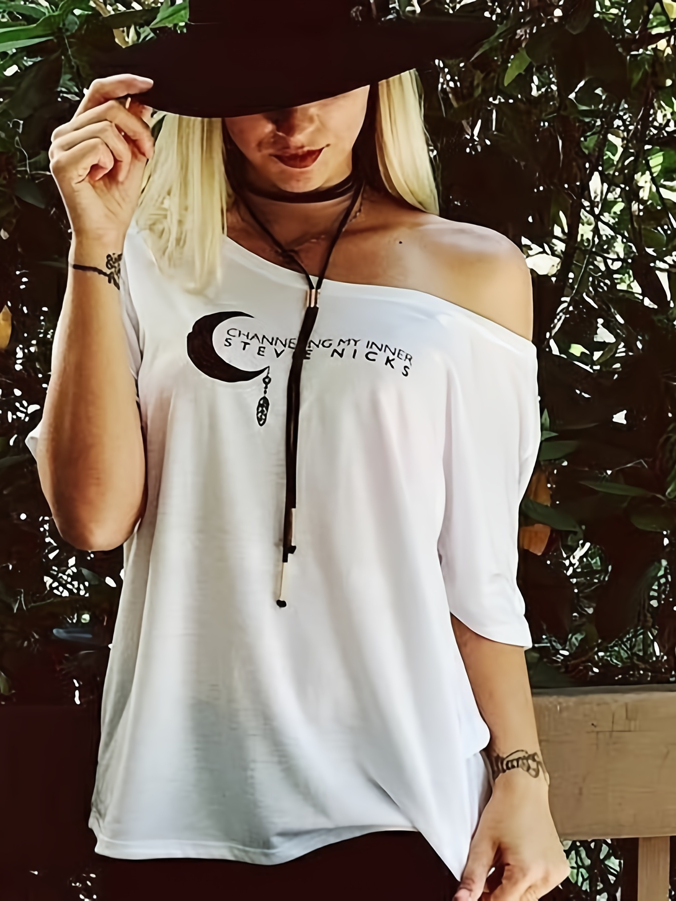 Off the discount shoulder graphic tee