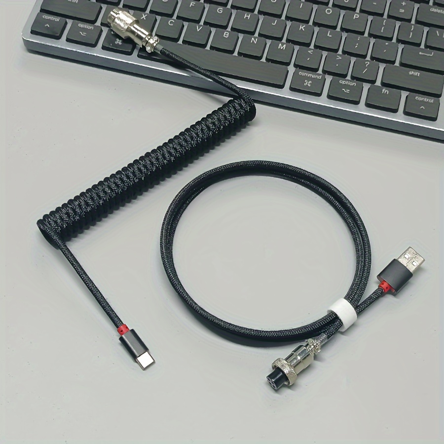 GeekCable – câble de données pour clavier mécanique d'ordinateur, câble de  données personnalisé, série de prise d'aviation, résumé couleur, matériel  arrière