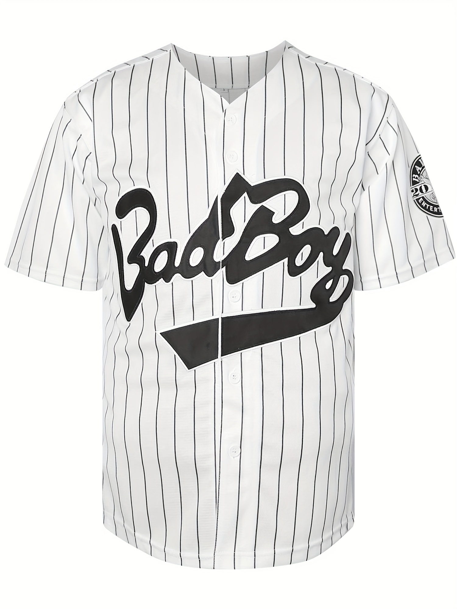 Men's Badboy #10 Baseball Jersey, Retro Classic Baseball Shirt, Breathable Embroidery Button Up Sports Uniform for Training Competition,Temu