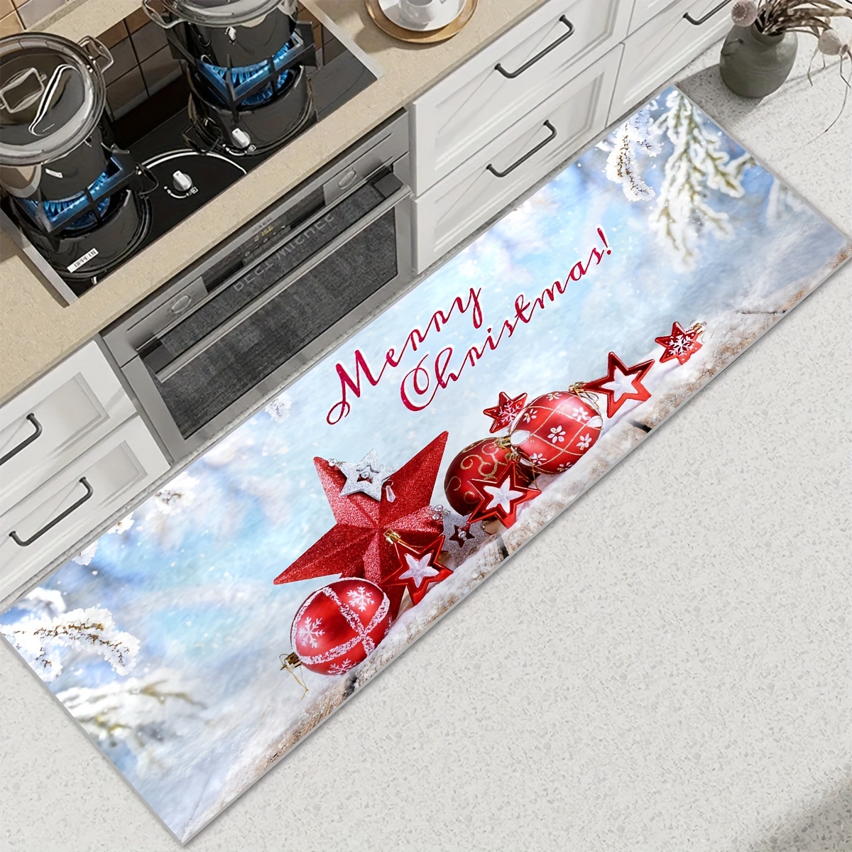 Christmas Kitchen Rugs And Mats Washable Non Skid Washable - Temu