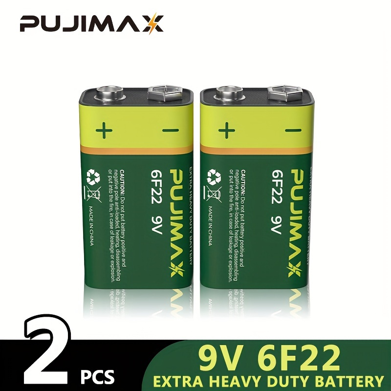 Pujimax 9v 6f22 Carbon Super Heavy Duty Disposable Dry - Temu