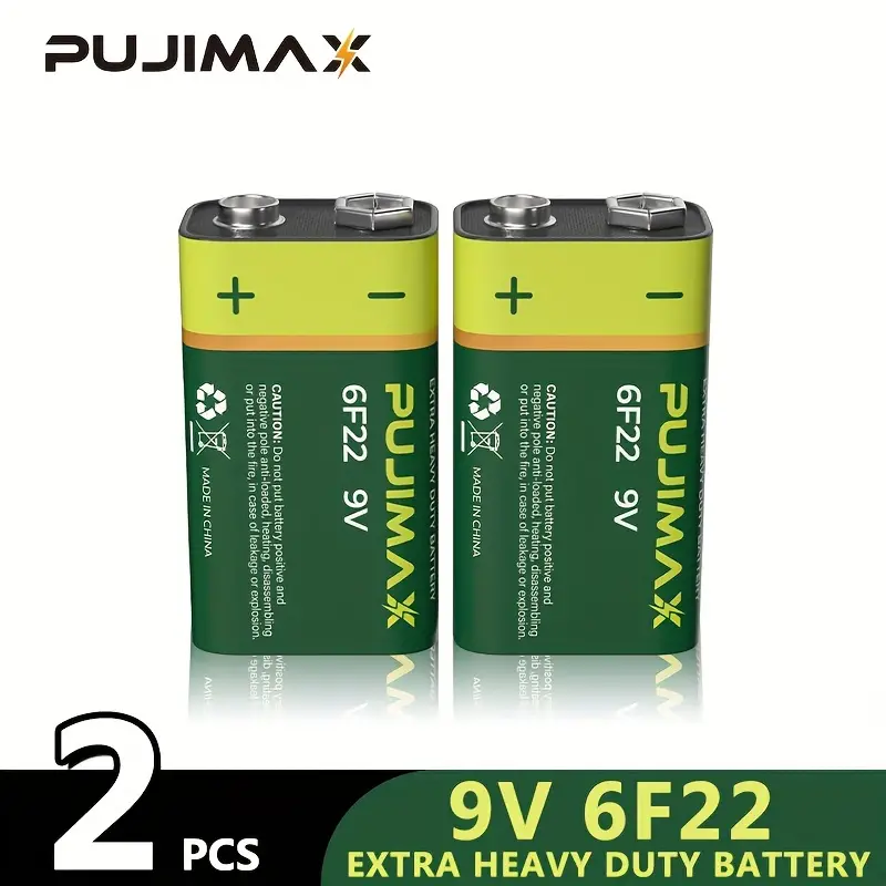 Pujimax 9v 6f22 Carbon Super Heavy Duty Disposable Dry - Temu