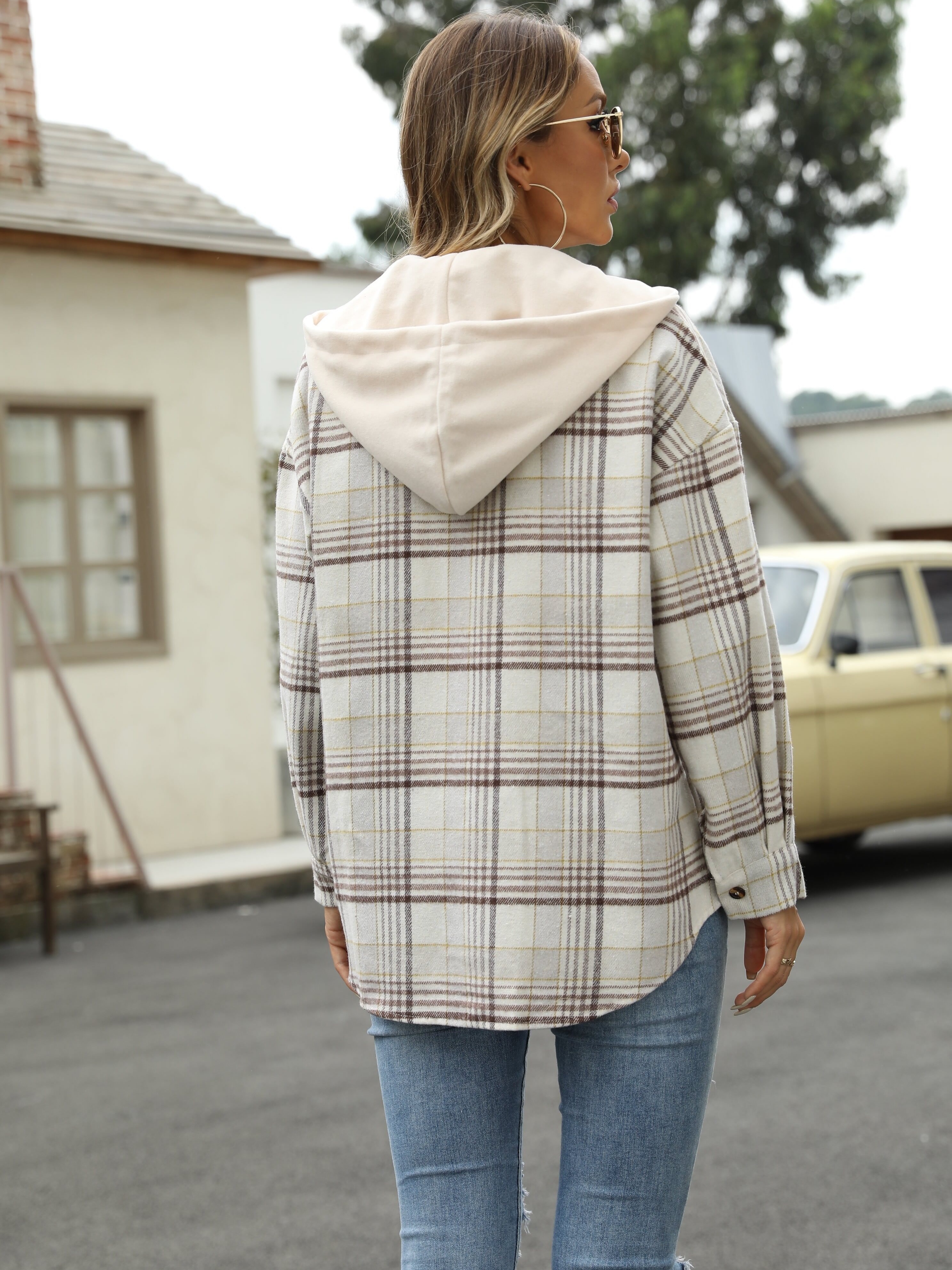 Karo Kapuzenjacke Jacke Mit Karomuster Kapuzenjacke Karomuster