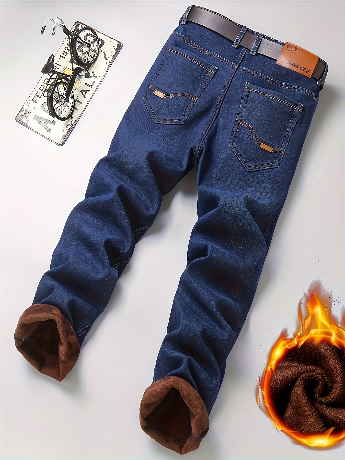 Fleece-Lined Classic Winter Jeans