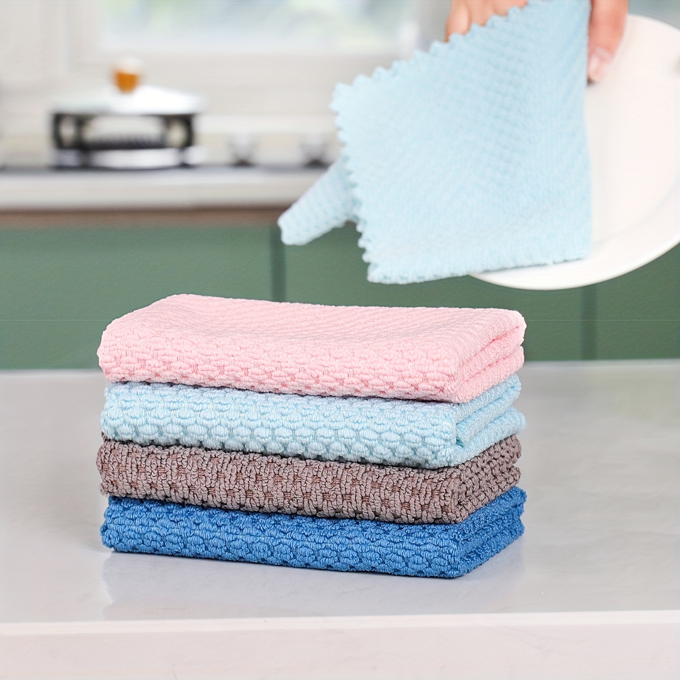 Solid Color Dish Towels, Soft Textured Dish Drying Mats, Waffle Weave  Kitchen Dishcloths, Super Absorbent Dish Towels, Super Soft Deep Gray  Absorbent Quick-drying Dish Towel, Cleaning Supplies - Temu