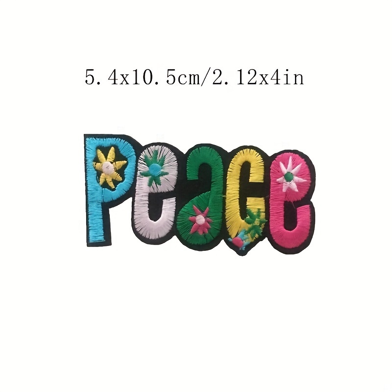 Rainbow Peace Symbol Patches Diy Stickers Embroidery - Temu