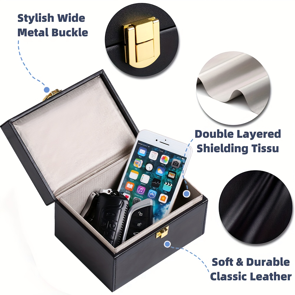 Faraday-Box Und 2 Packungen Faraday-Tasche Für Schlüsselanhänger-Schutz,  Faraday-Käfig-Schlüsselanhänger-Abschirmbox