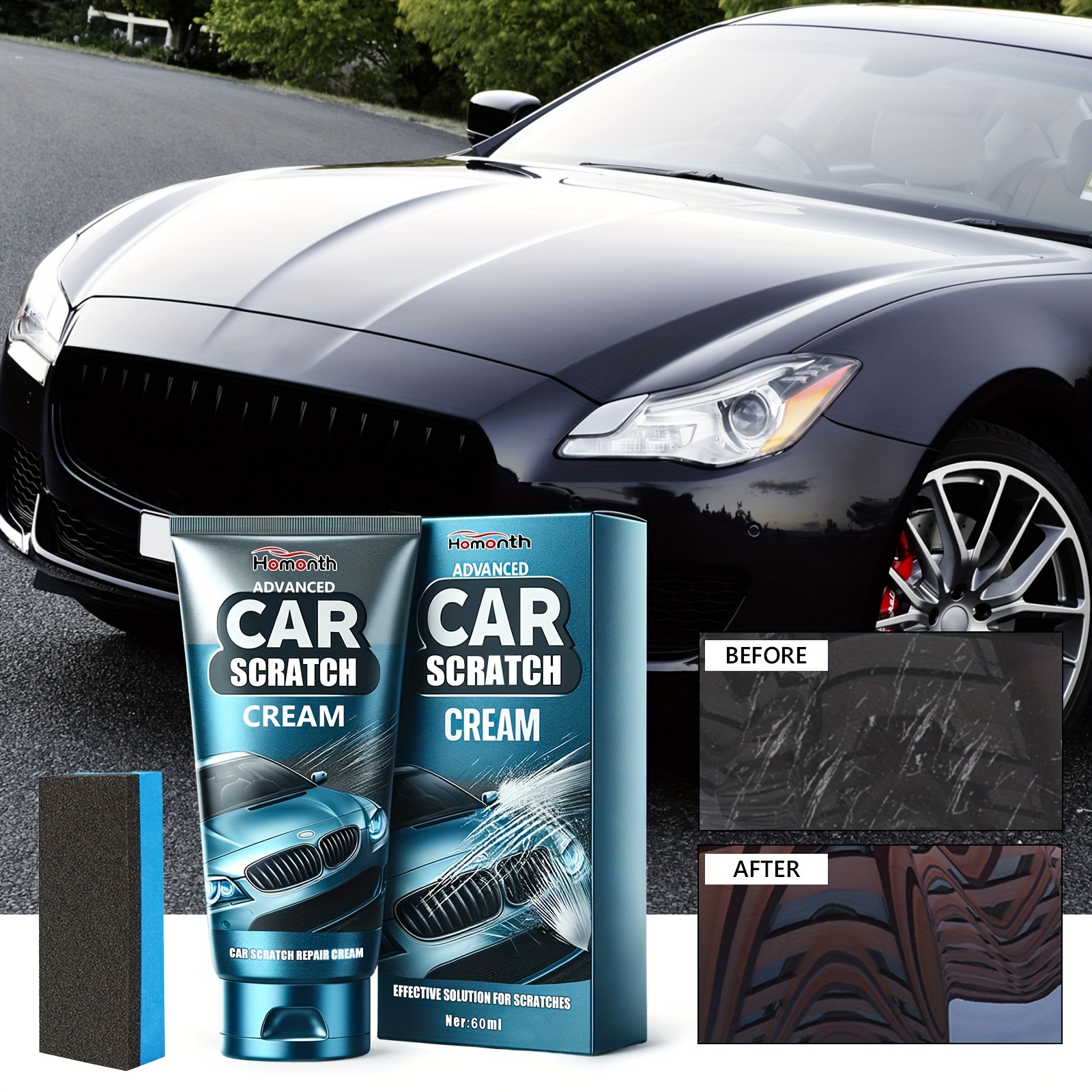 Vrsgs Car Wax, Vrsgs Car Scratch Repair Cream Wax, Car Scratch & Swirl  Remover Repair Polish Paint Agent Eraser, Scratch Remover for Vehicles  Collagen