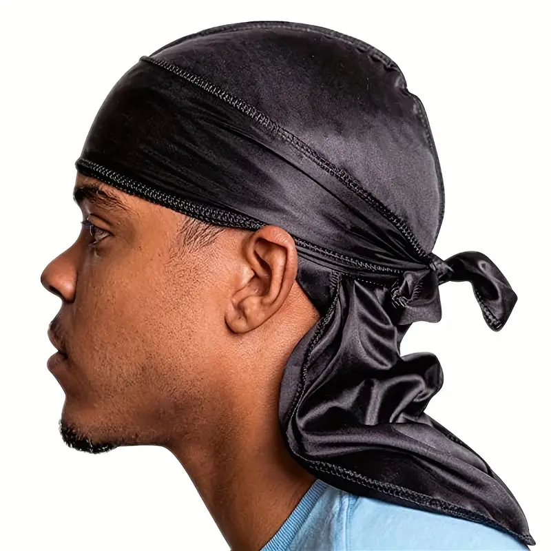 Silk Durag For Men Bandana Silky Du Rag Doo Rag - Temu