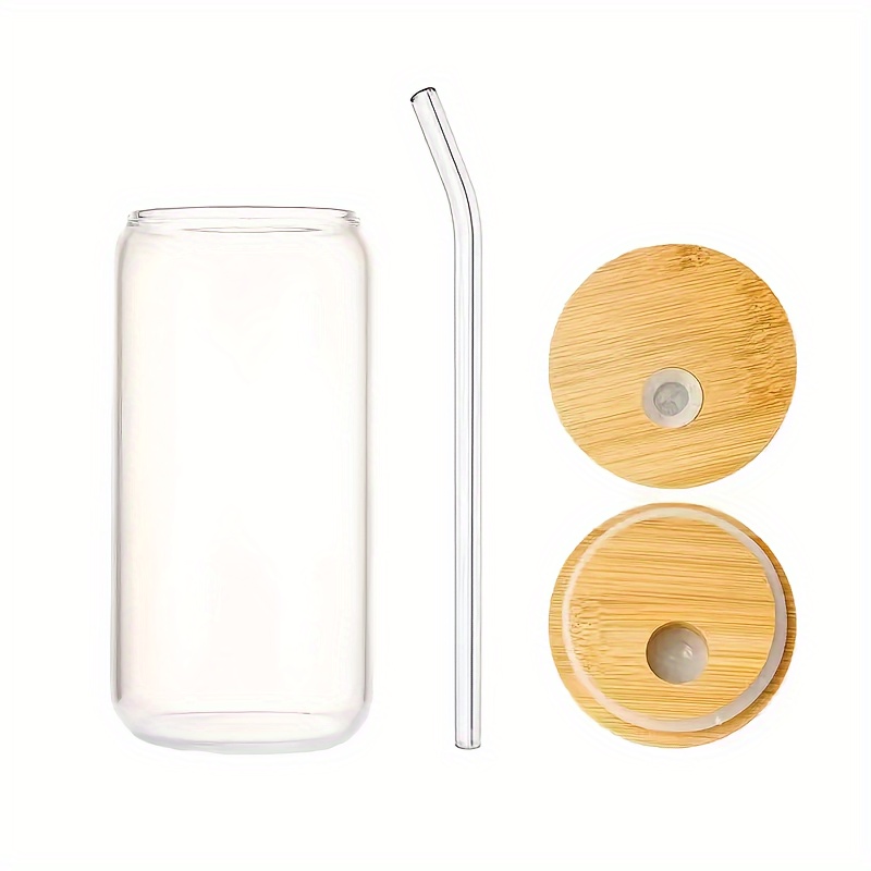 Ghost Face Glass Cup Set With Bamboo Lid And Straw Holiday - Temu