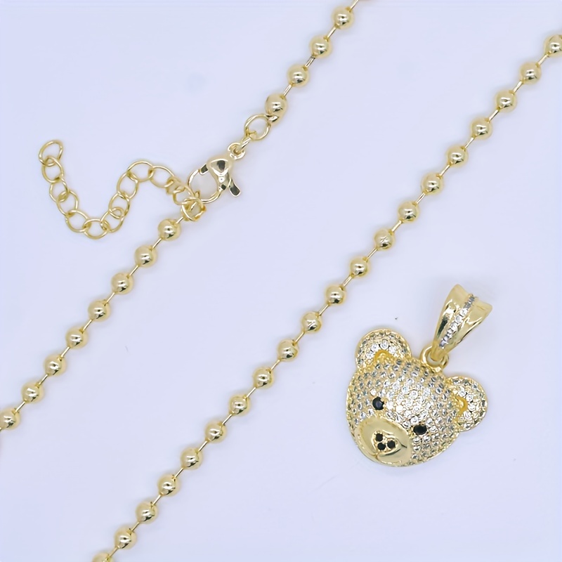 2pcs Zircon Bling Bears charms