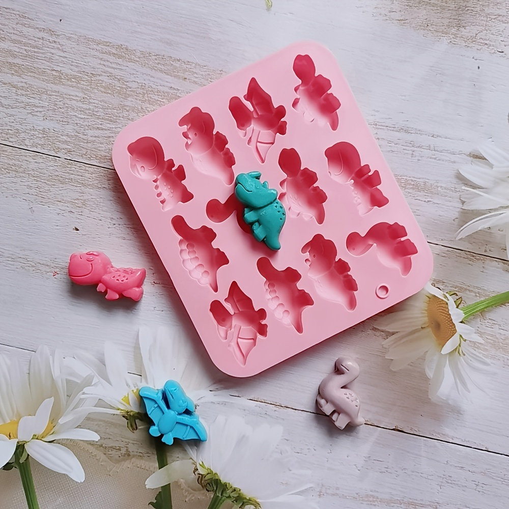 Dino Silicone Chocolate Mould Dinosaur ice Cube Tray Craft Fun Bake Cake