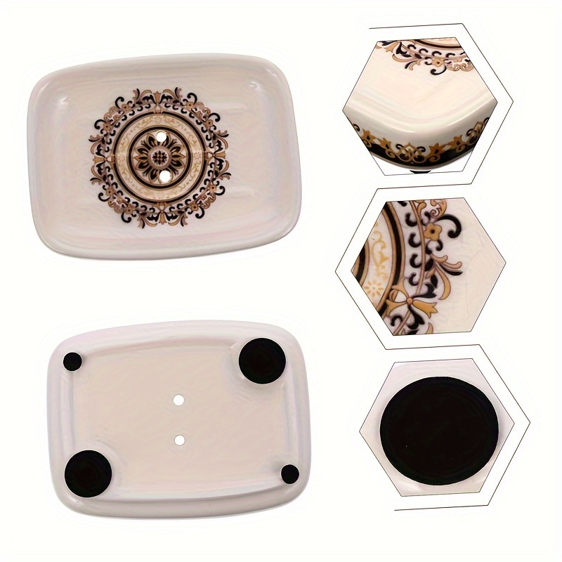 1pc Bathroom Soap Dish With Drainage Hole, Soap Tray