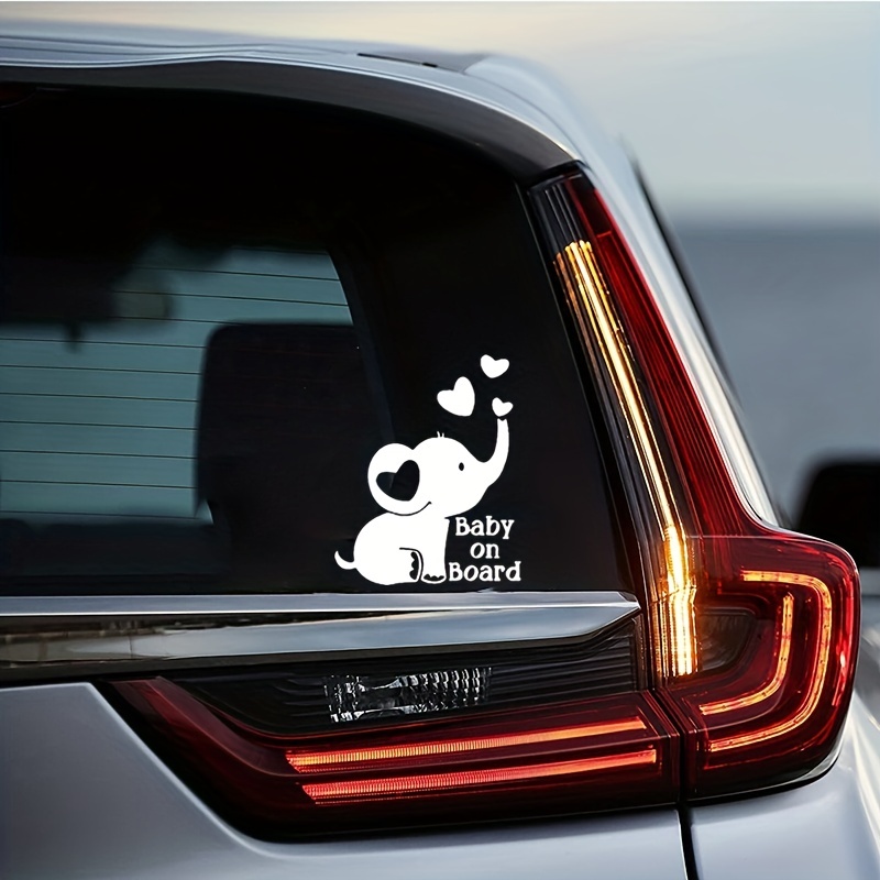 Large Creative Car Reflective Stickers Baby Board Elephant - Temu
