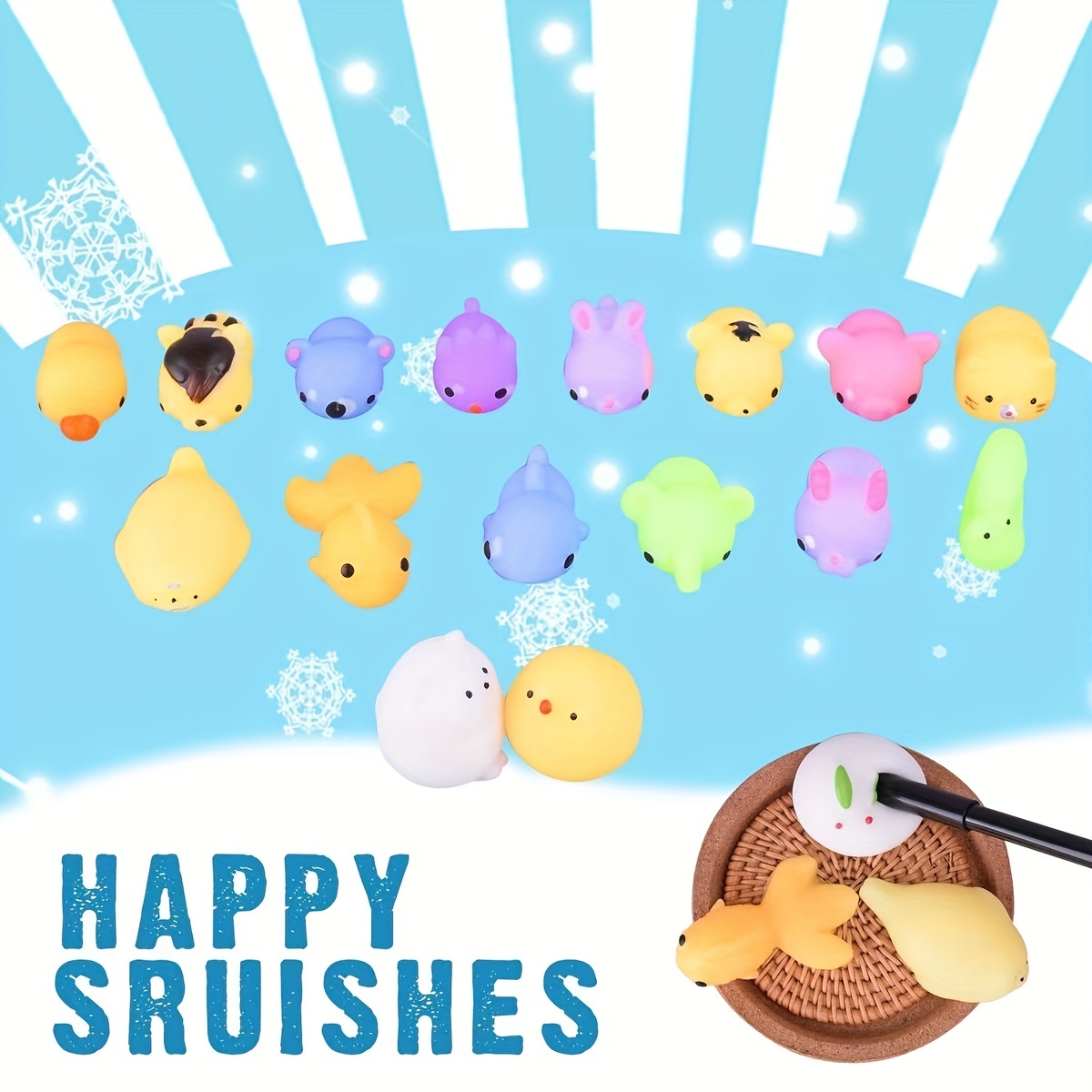  Mini Animal Kawaii Squishy Pack - 40 Pieces Random Mochi  Squishies Party Favor Toys for Kids - Cute and Soft Squeezable Stress  Reliever for Children-Stocking Stuffers for Kids : Toys & Games