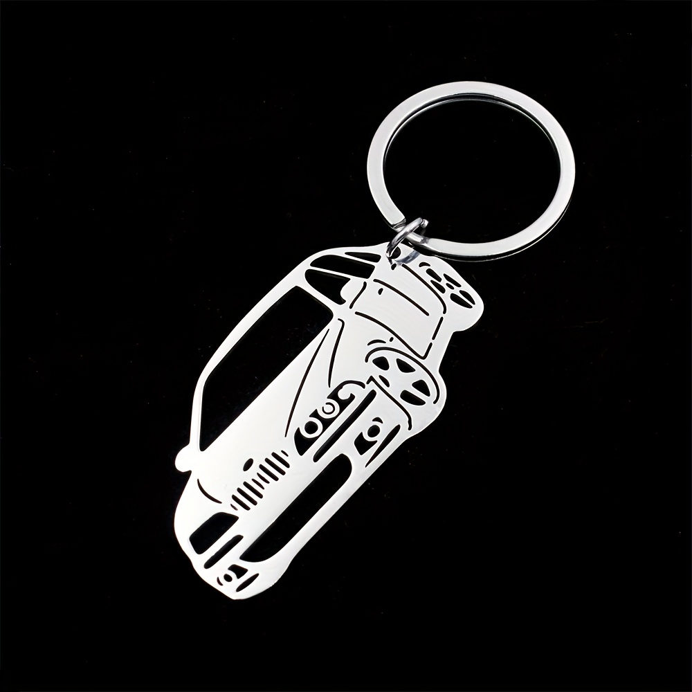 

Fashion Stainless Steel Keychain For Men, Mini Car Design Keyring Cute Car Keychain, Car Pendant Keyring, Jewelry Boyfriend Father's Gift
