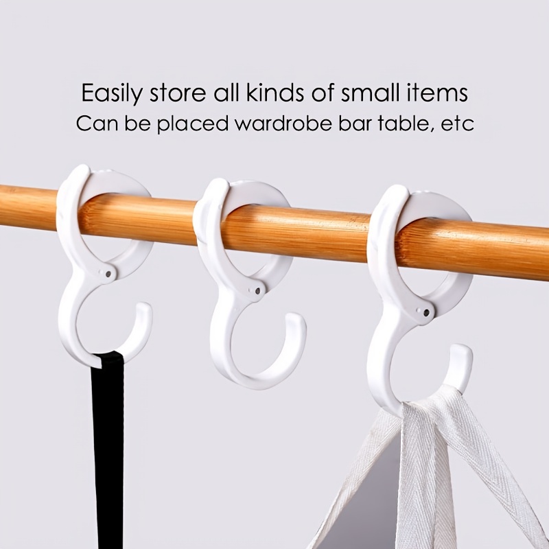 White Plastic S Shaped Hook Solid Color Hanging S Hook Rod - Temu