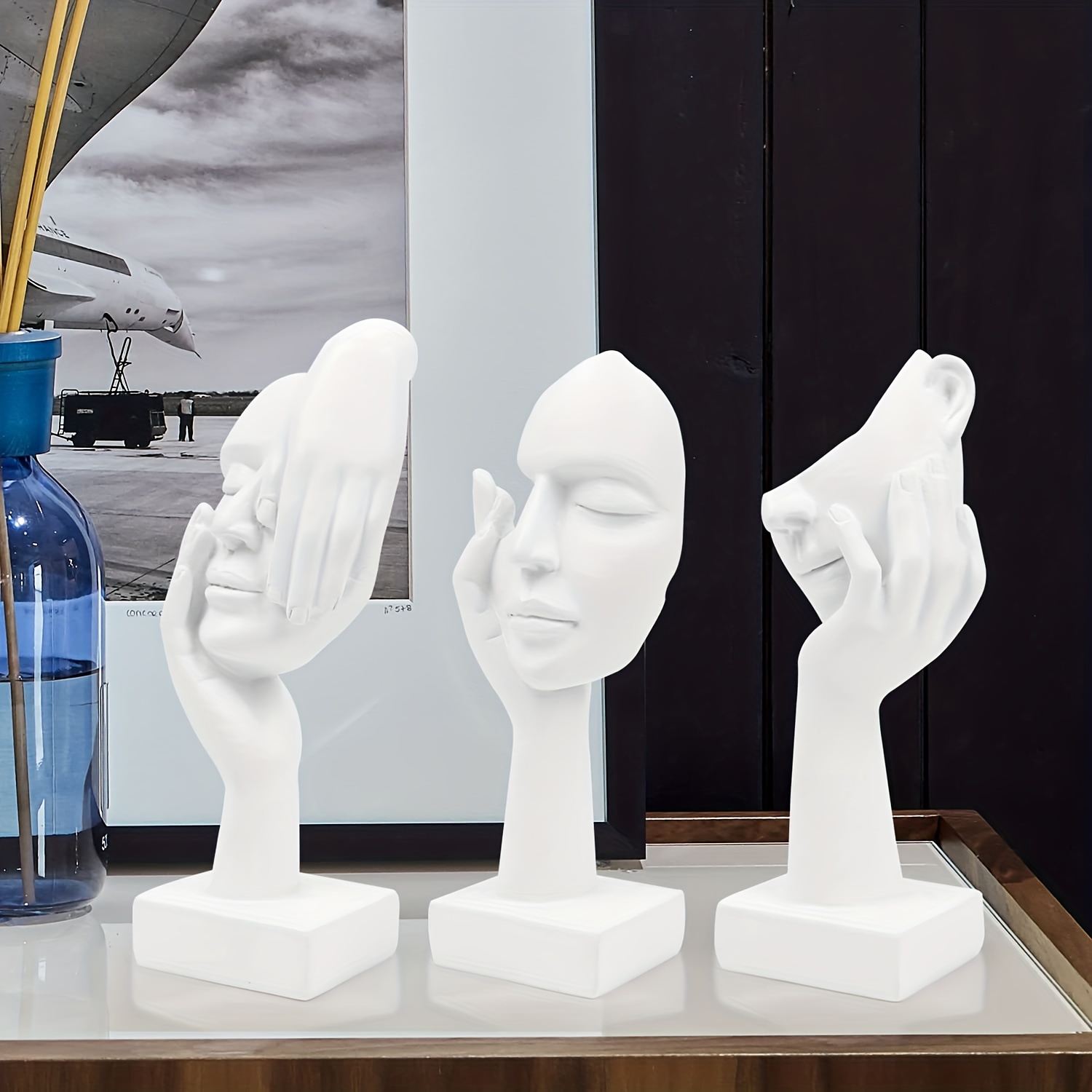 The Thinker Figures Statue Abstract Resin Sculptures Mini Art Decorative  for Office Bookshelf Modern Home Decor