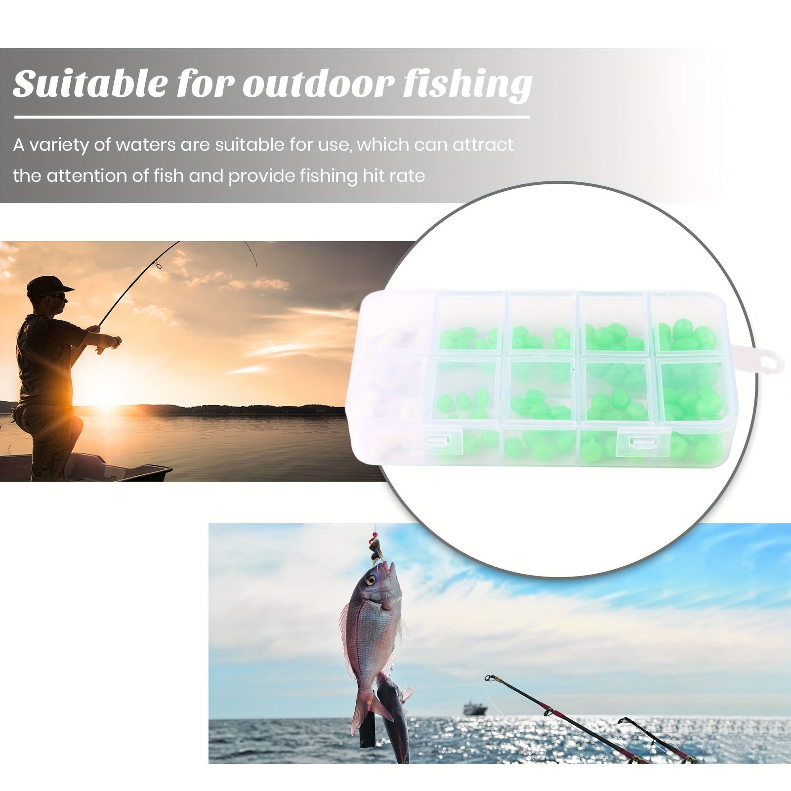 Soft Plastic Luminous Fishing Round Beads Bionic Fishing - Temu