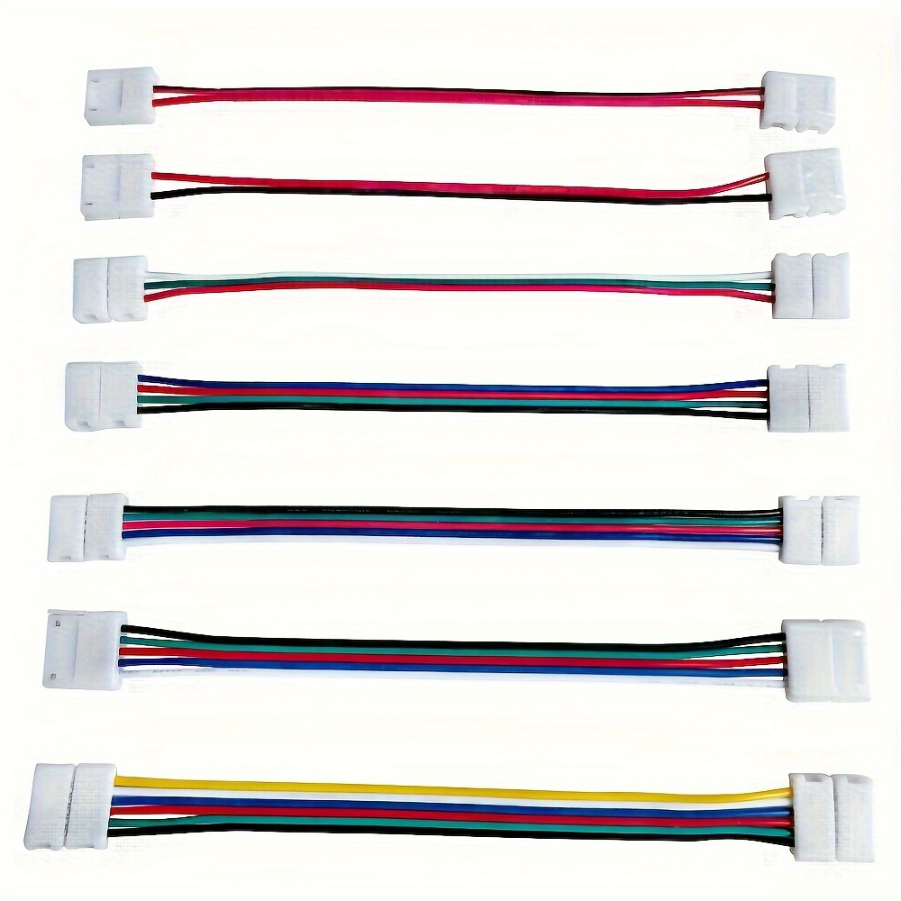 Conector Tiras LED 4 Pins RGB 10mm Con Cable