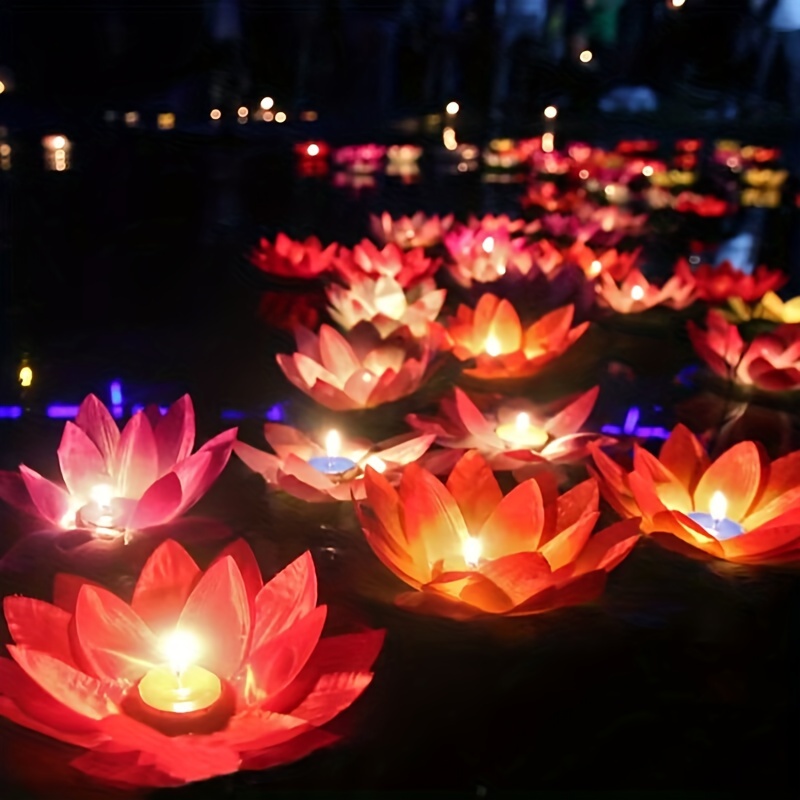 Lotus Flower Music Birthday Candle Creative Rotating Flowers - Temu