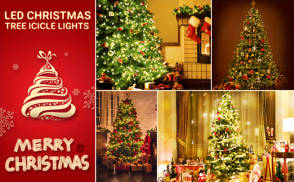 400led Christmas Lights Christmas Tree Outdoor String Lights - Temu