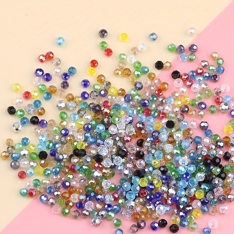 Glass Beads Beautiful Multicolor Round Loose Beads - Temu