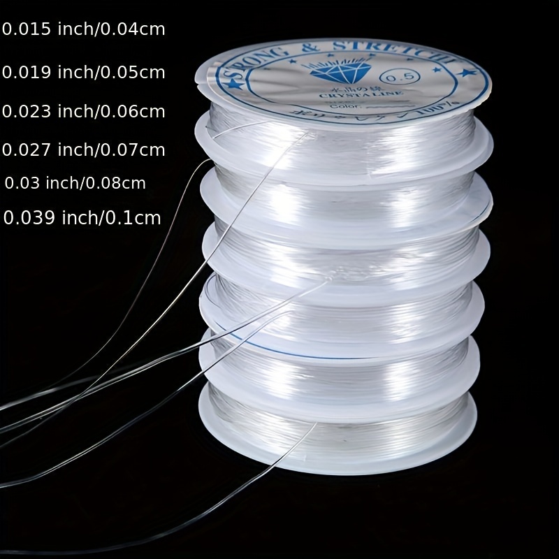 Cheap 1 Roll Clear Elastic Thread Jewelry Making Cord Accessories 100  Meters 0.5mm