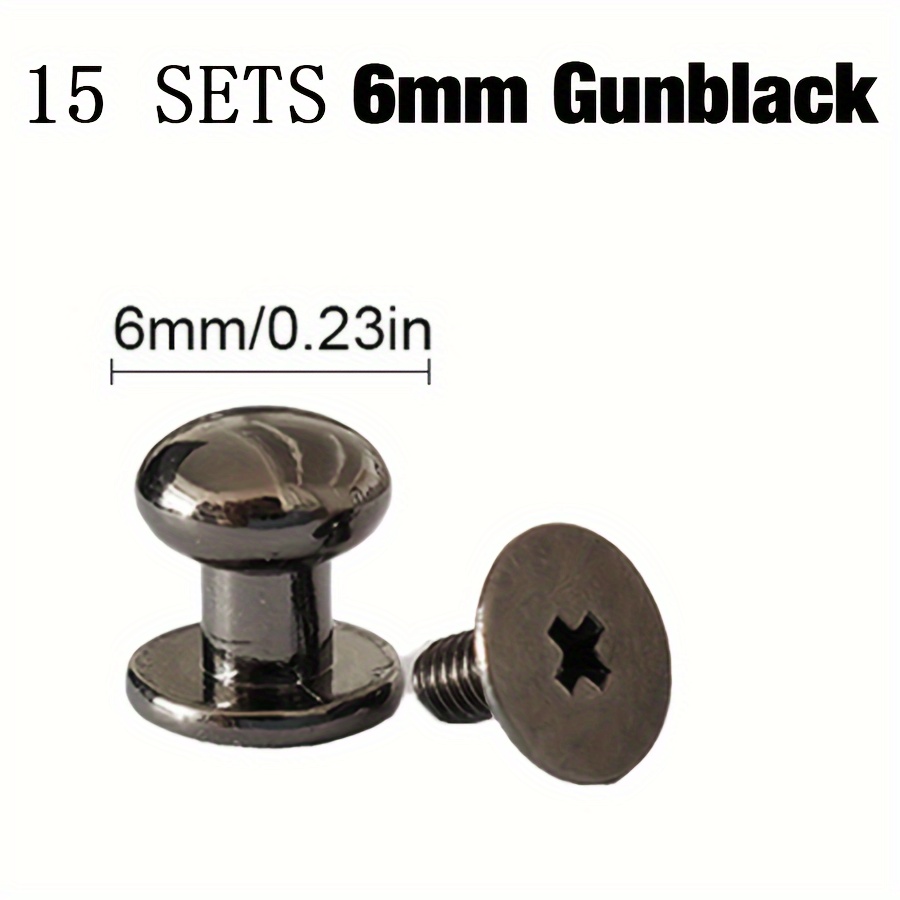 Metal Alloy Knob Screw Rivets Studs Diy Crafts Leather Belt - Temu