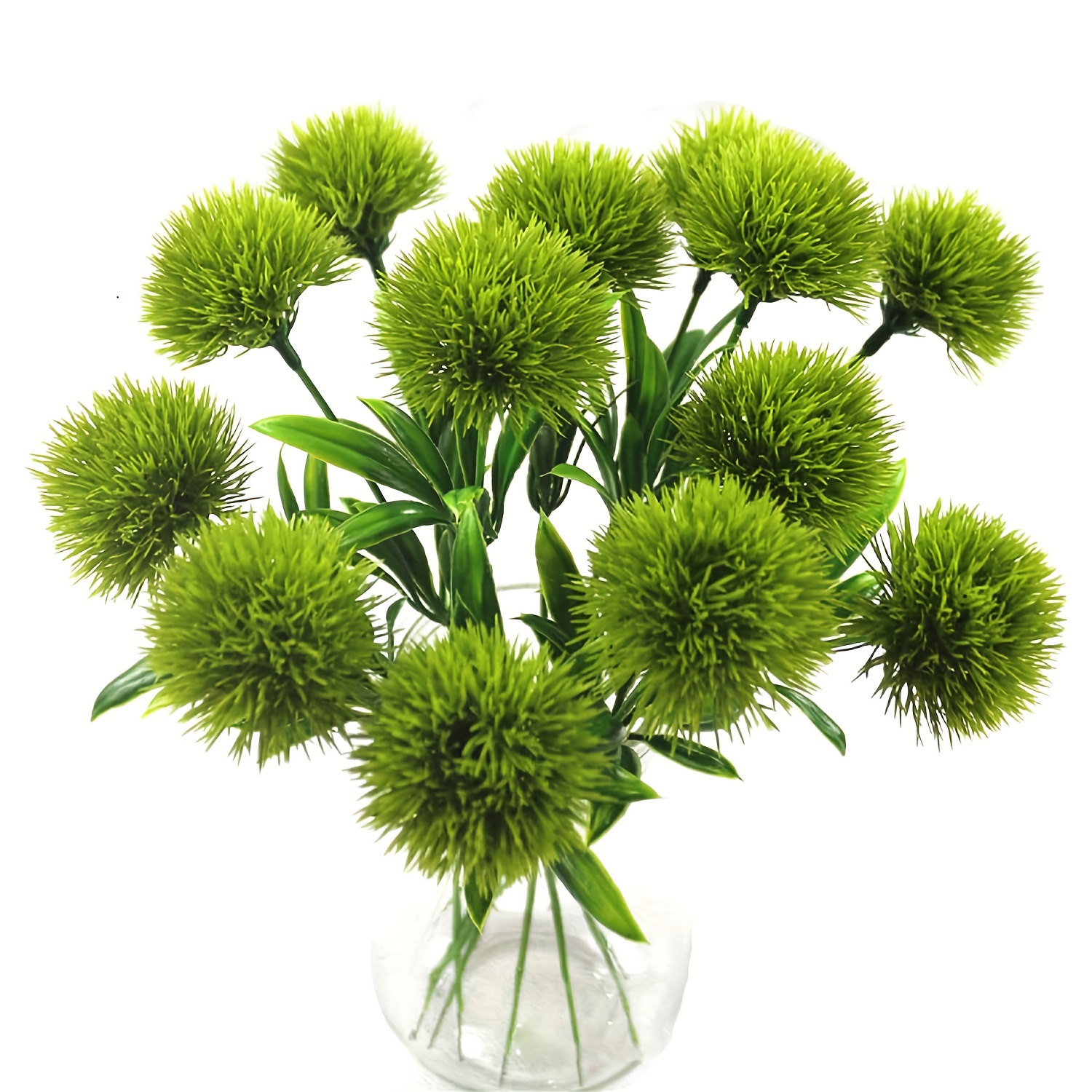 

10pcs Dandelion Artificial Flowers Plants Bouquet For Wedding Party Home Table Decor Spring Summer Decor (green)