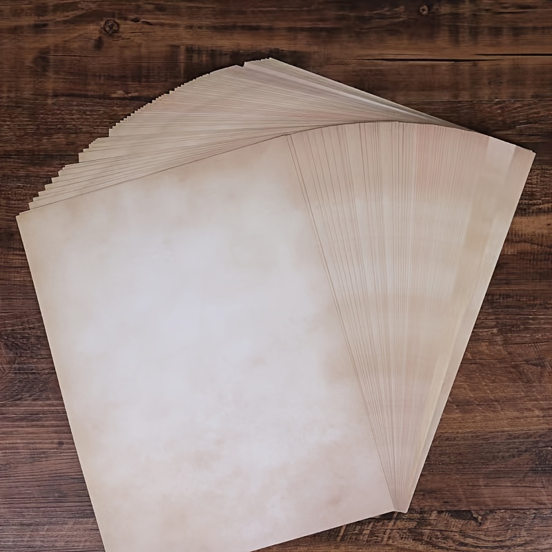 Vintage Paper, 60-Sheets Antique Paper, Letter Size, 8.5 x 11 Inches, 6  Double Sided Designs, Decorative Parchment Paper for Writing, Printing,  Arts