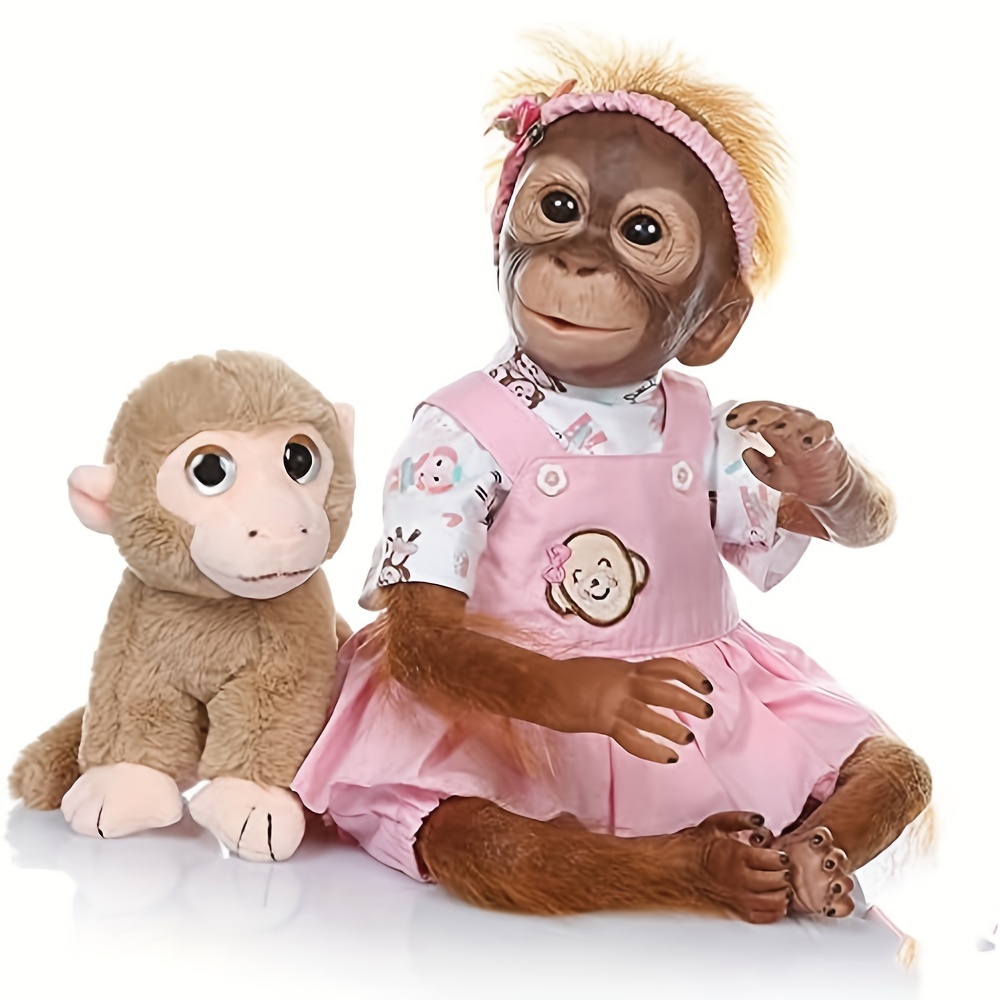 リボーン猿人形リアルなリボーン人形女の子 21 インチ 52 センチメートルソフトシリコーンビニール新生児猿