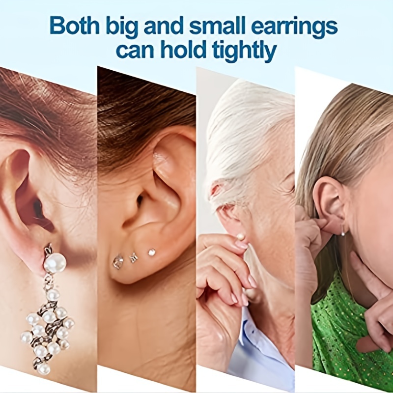 1 Pairs Earring Backs For Droopy Ears, Big Earring Lifters Supports Backs  For Studs Heavy Earrings Large Locking Earring Backings Replacement  Backstop Secure Comfortble Earrings Stopper