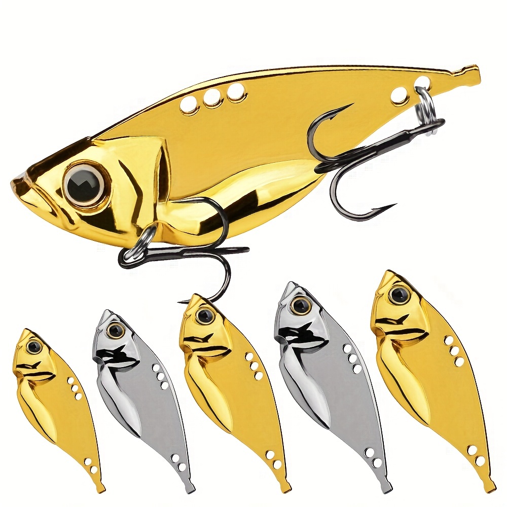 Pack of 3 14/20g New Design 3D Eyes Metal Vib Blade Lure Sinking Vibration  Baits Artificial for Bass Pike Perch Fishing 