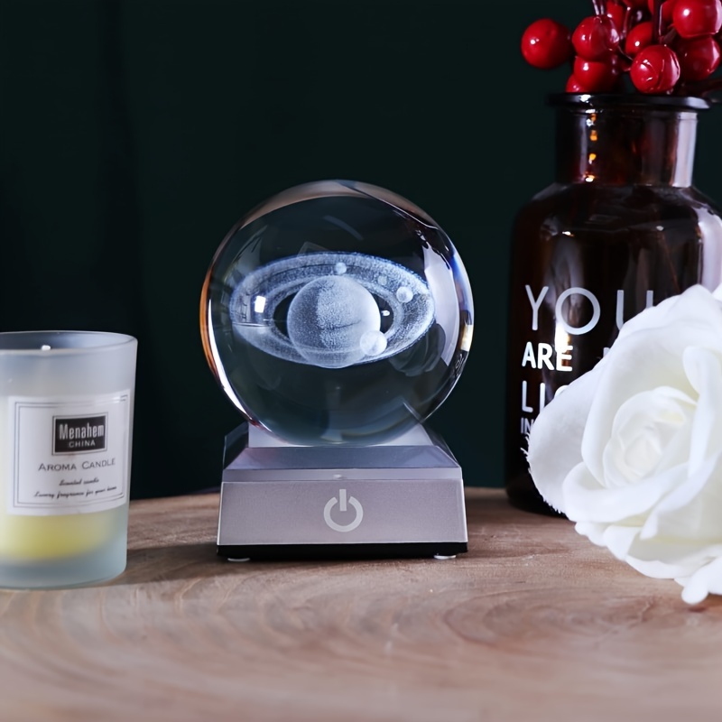 Comprar Bola de cristal LED 3D Sistema Solar planetas bola de cristal  decoración del hogar adorno de regalo del Día de San Valentín