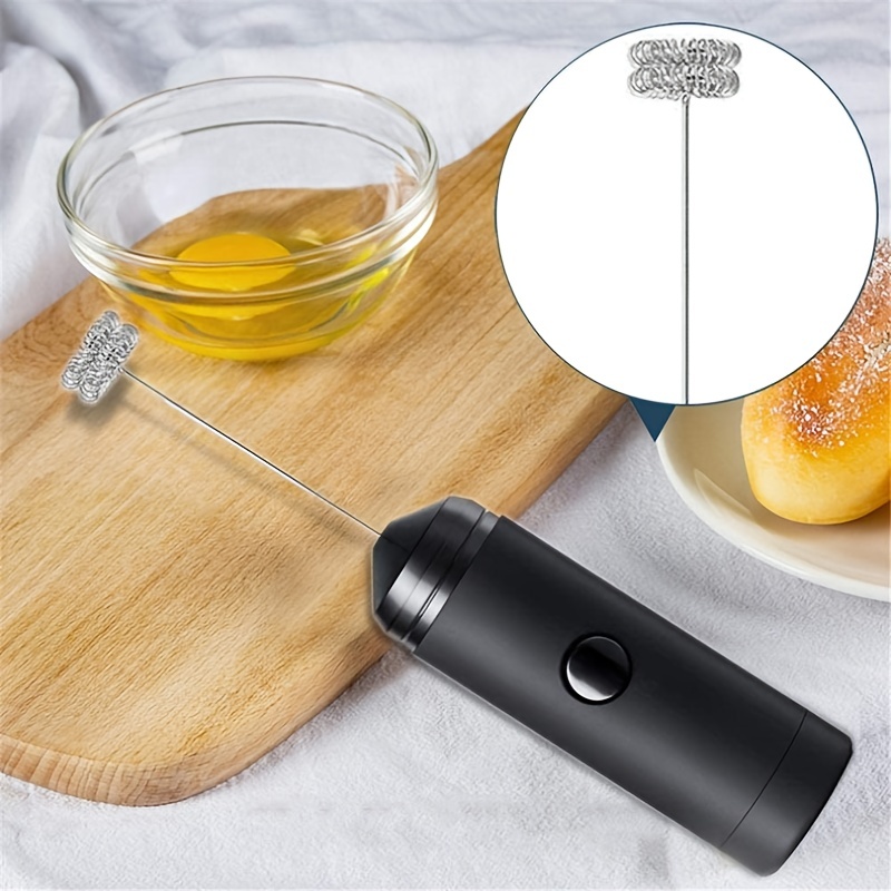 1pc Portable Detachable Mini Electric Milk Frother, Simple Style, Battery  Operated