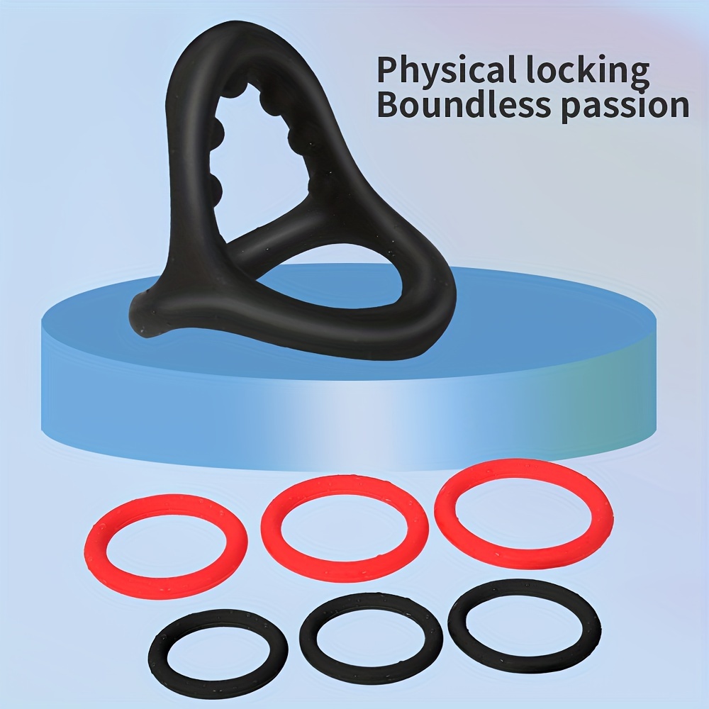 Soft Silicone Penis Sleeve Cock Ring Set Men's Sexy Cockring - Temu