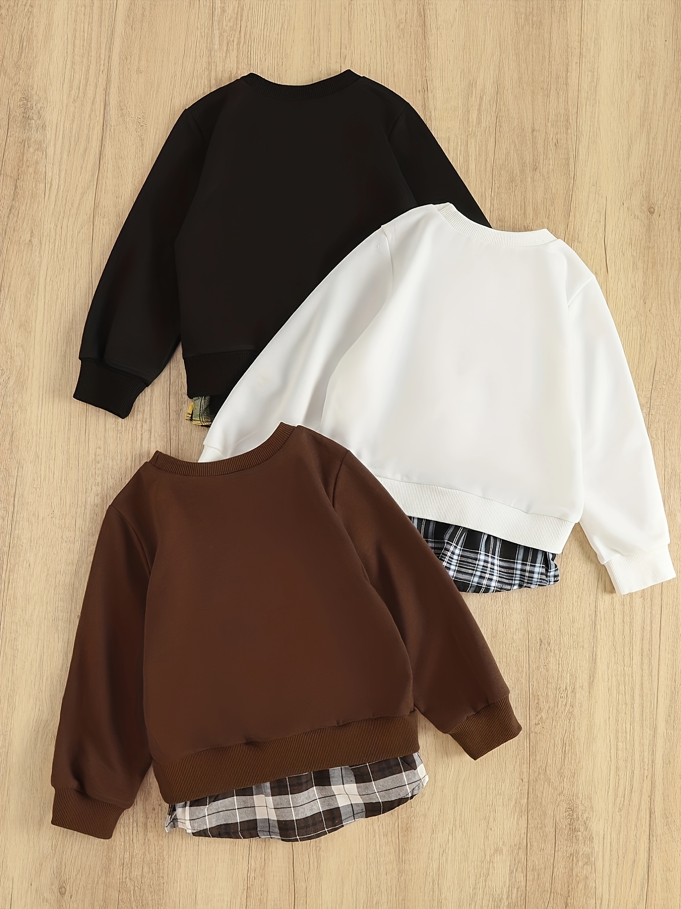 3pcs Girls Preppy Style Letter Sweatshirts 2 piece Design Pullover Tops For Fall And Winter