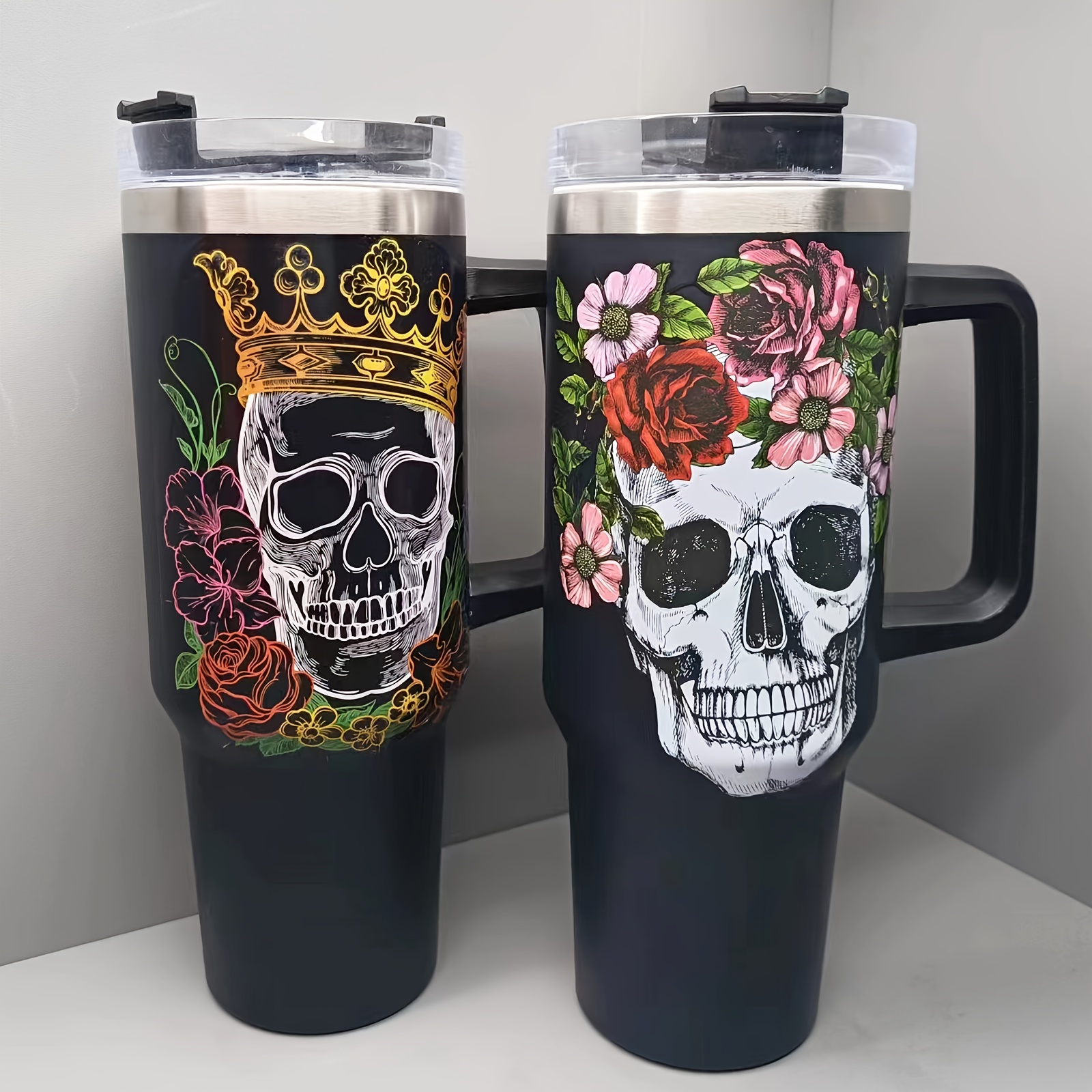 40oz Halloween with Scary Pumpkin Tumbler, Straw & Handle - Perfect for  Car, Home & Office Use - Birthday Gift Idea! in 2023