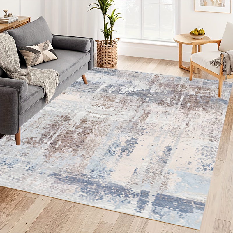 Modern Distressed Art Kids Area Rug, Industrial Wind Cement Indoor Rug,  Sofa Non-Slip Low Pile Washable Large Carpets for Living Room Bedroom  Entryway