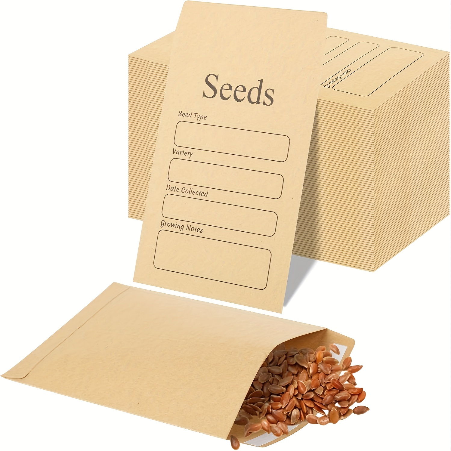 Seed Packets Envelopes 20 Resealable Self Sealing Seed - Temu