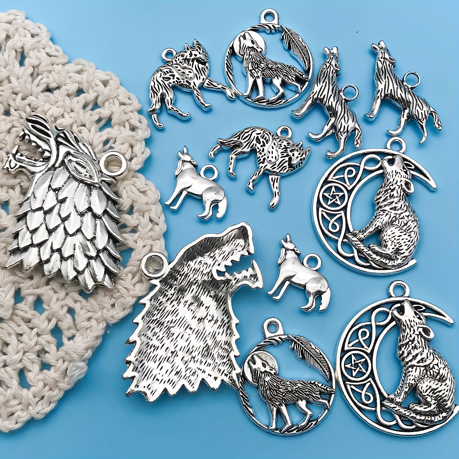 Randomly Mix Antique Silver Animals Cat Charms Pendants For - Temu