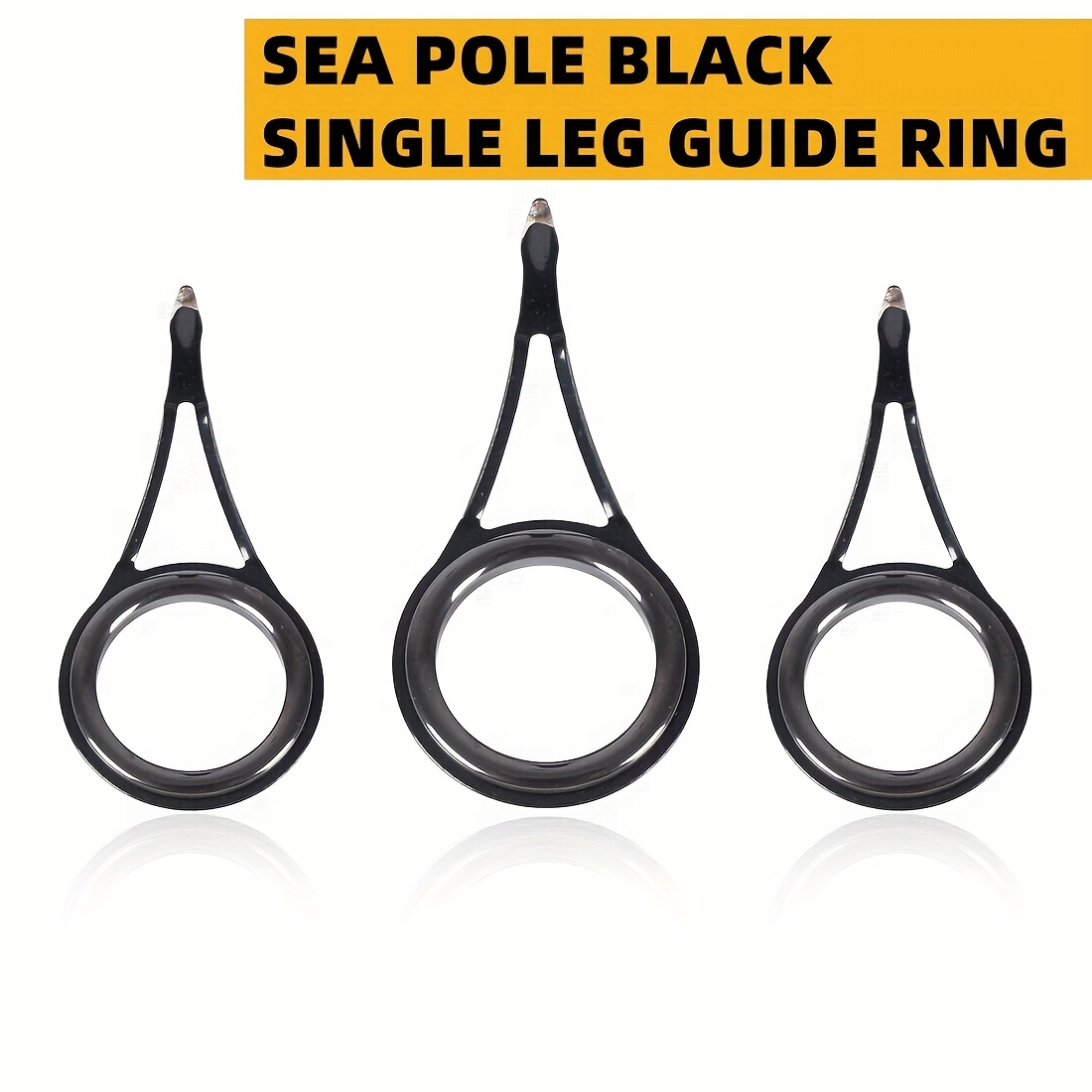 8pcs Single Leg Fishing Rod Guides Replacement Ceramic Fishing