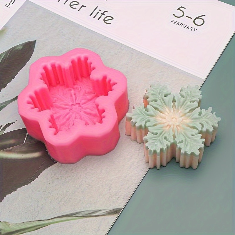 1pc, Snowflake Candle Mold, Christmas Snowflake Candle Mold, Silicone  Candle Mold, Candle Mold For Soy Wax, Aromatherapy Candle Making, Soap Mold