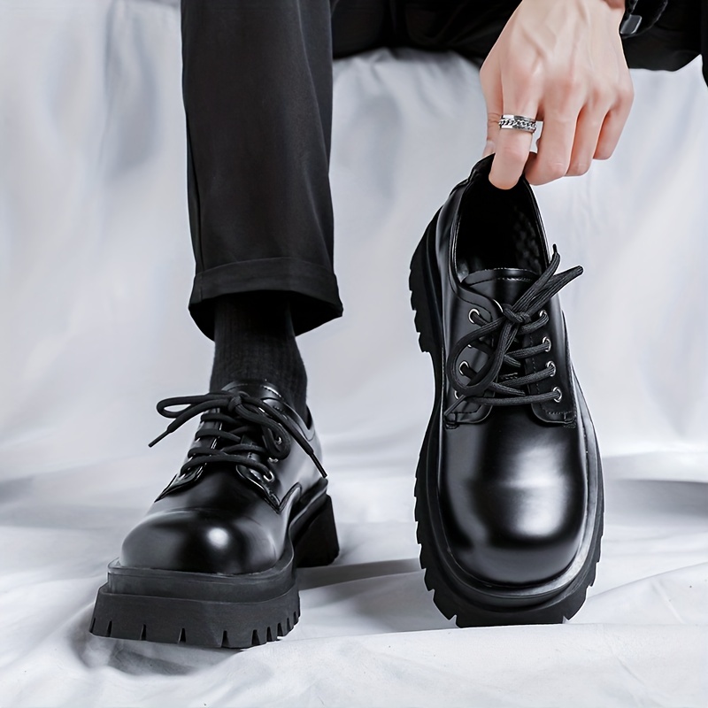  Temeshu Zapatos de vestir para hombre, informales, Oxford,  zapatos formales de negocios, DS09, Negro, 7 : Ropa, Zapatos y Joyería