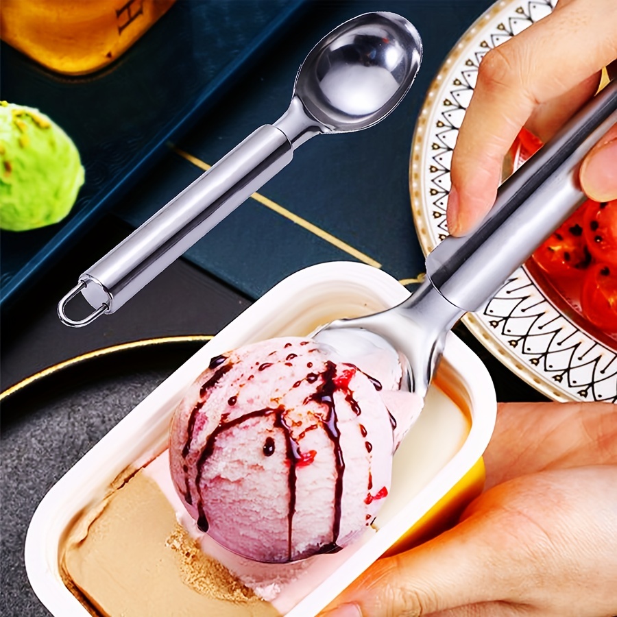Ice Cream Scoop Stainless Steel With Easy Trigger Cookie Watermelon Dough  Spoon