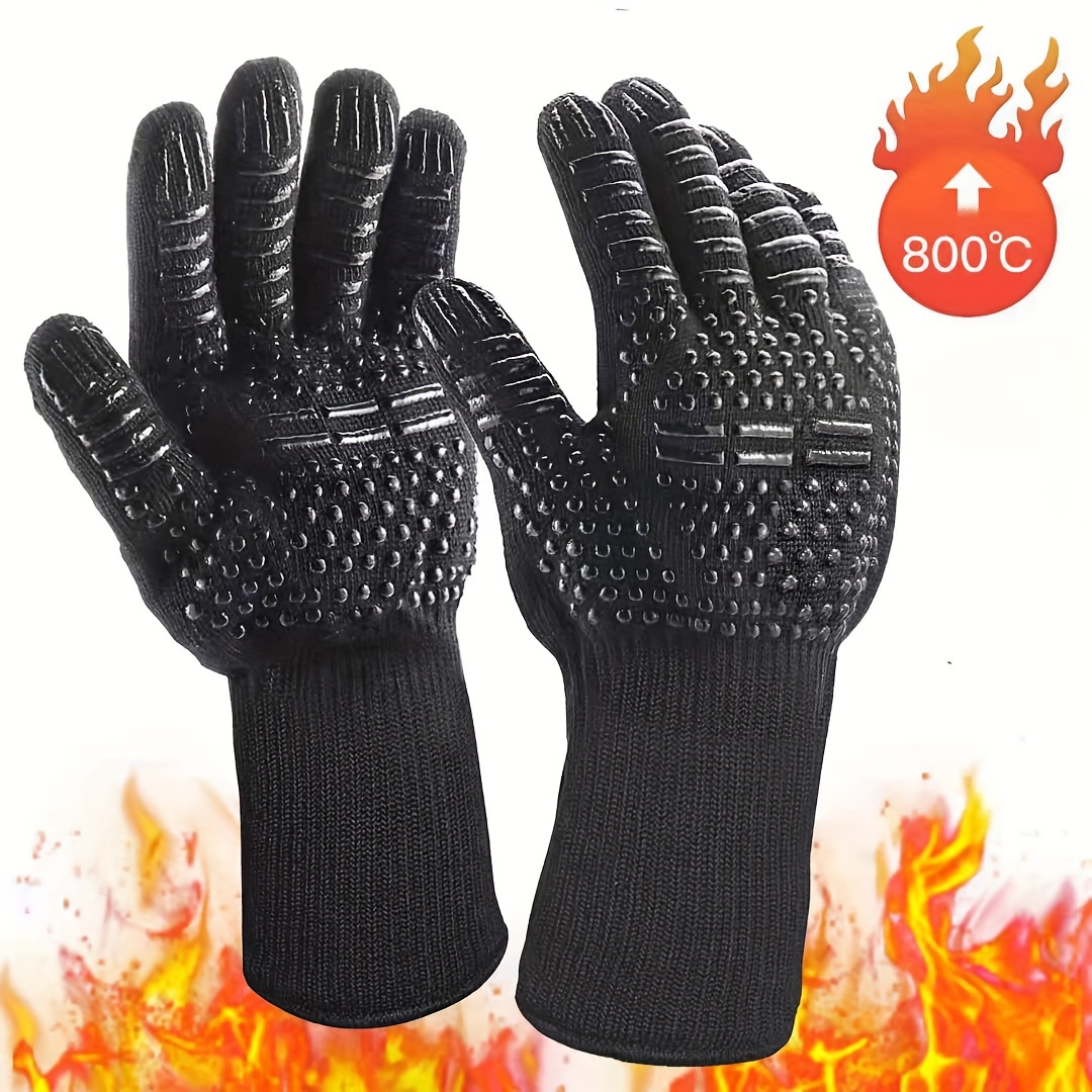 1 Pair Heat Resistant Gloves Oven Gloves Heat Resistant With - Temu